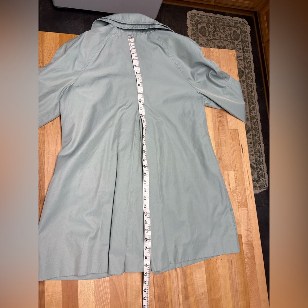 London Fog Sky Blue Trench Coat - Picture 4 of 11